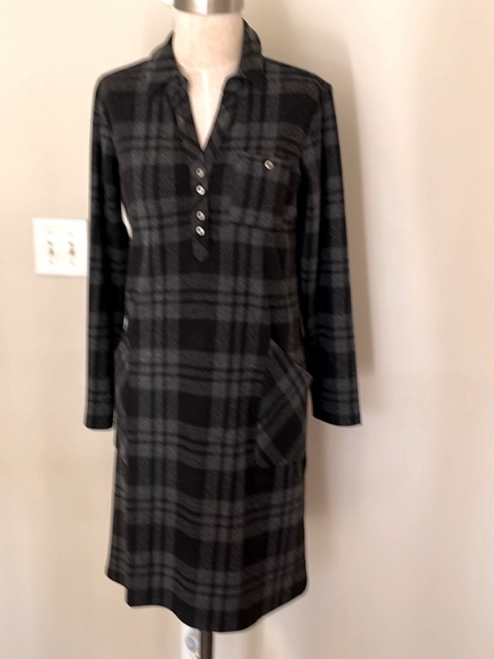 Soft Surroundings Paramount Plaid Dress - Picture 2 of 9